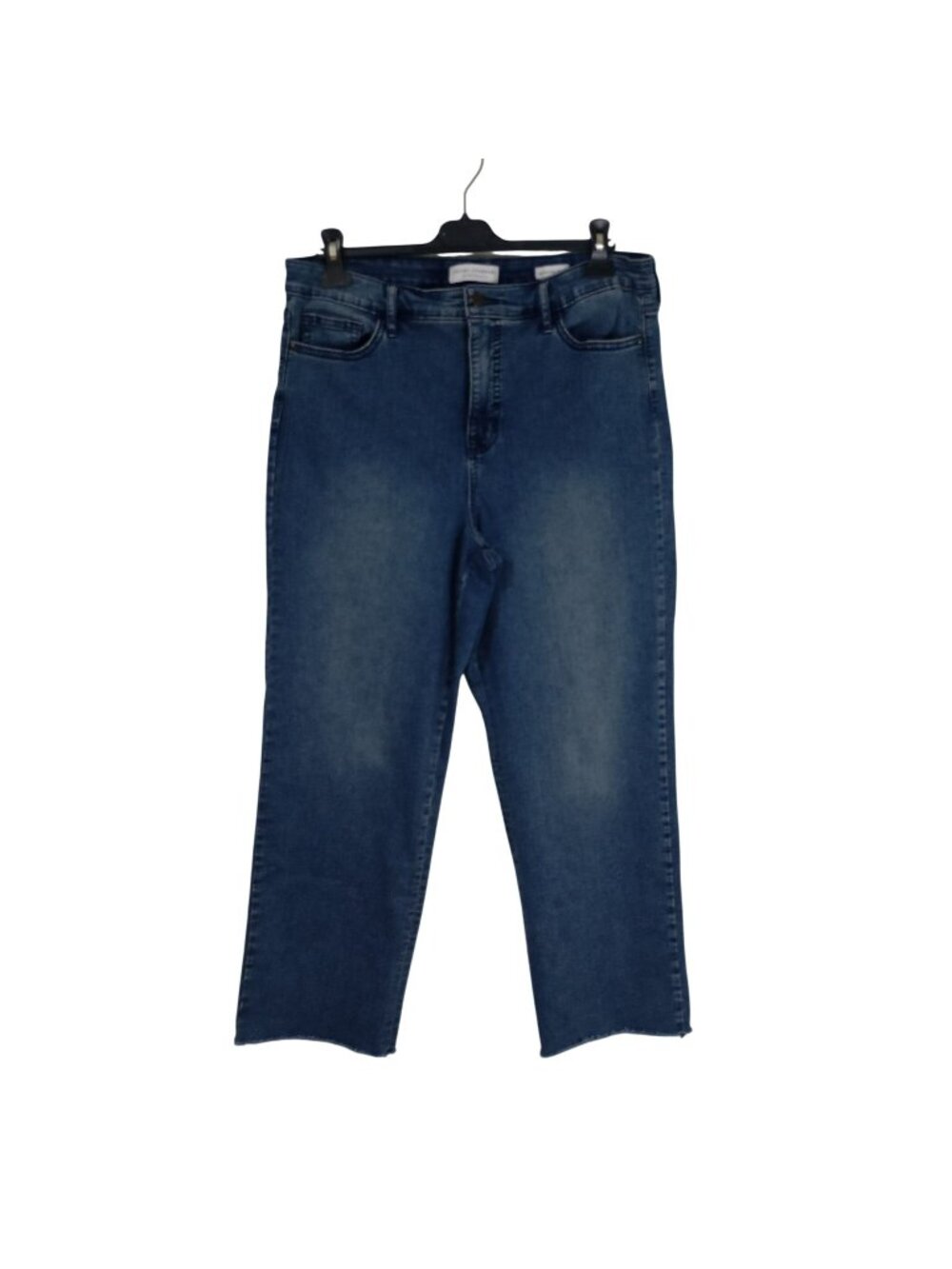 Social Standard By Sanctuary High-Rise Crop Straight Jeans Women Size 16 Raw Hem